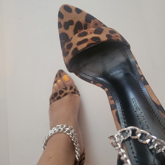 Leopard Heeled Sandals - Picture 2 of 4